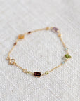 Mixed Gemstone Bracelet Round & Square