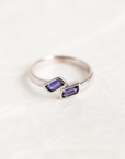 9K White Gold Purple Sapphire Ring