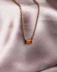 Orange Sapphire Necklace